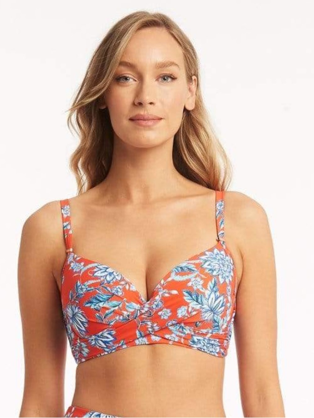 Sea Level-Habitat Twist Front DD/E Cup Bra
- Orange with Blue Floral 14 - Picture 1 of 12